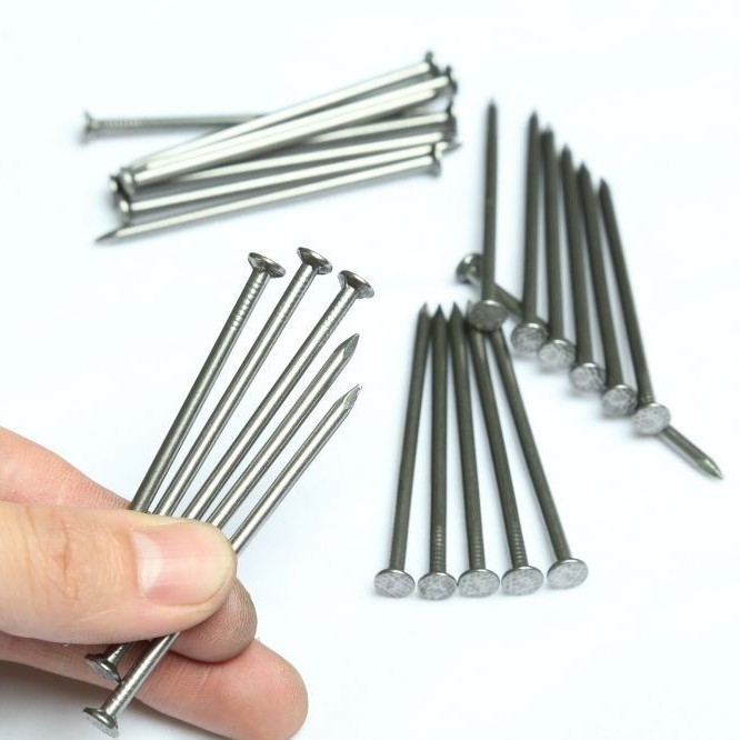 Silver steel wire round head rivets, iron nails, building materials letter rivets, round flat head and pointed point design details Picture