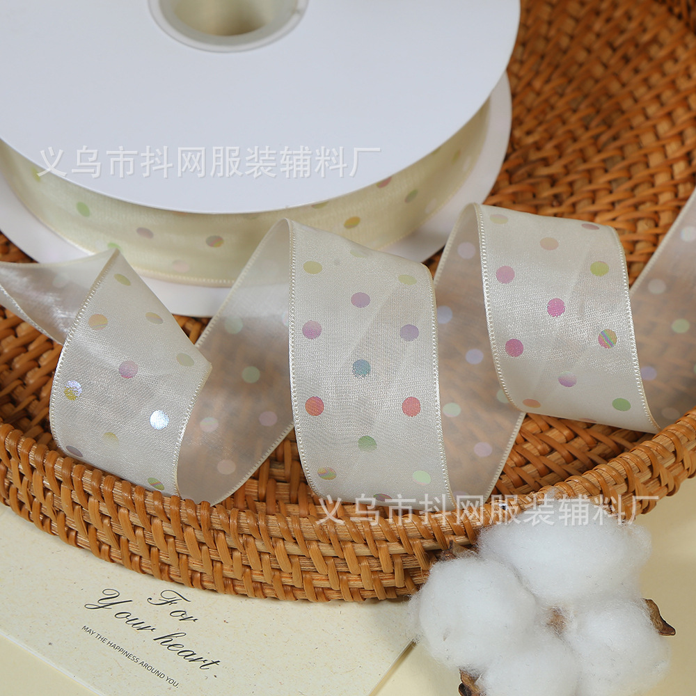 Factory direct sales of 3.8cm wave-lit sequined webbing, bow yarn webbing, diy clothing fabric accessories, wholesale in stock Application Scenario