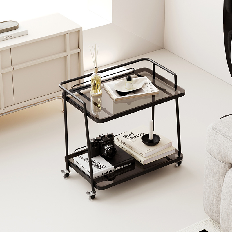 Sofa side table, French vintage small table, living room coffee table, storage rack, side cabinet, dining cart, mobile trolley, side table