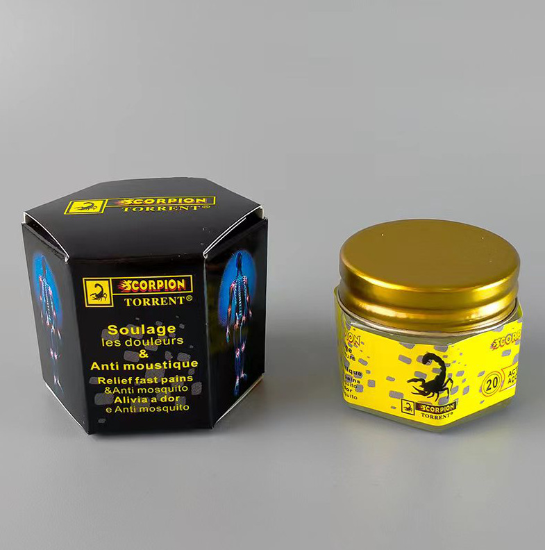 Only available in cross-border scorpion ointment cans for mosquito repellent, cooling, heatstroke prevention, itch relief, refreshing and brain-boosting plant fever-generating mint ointment 19g