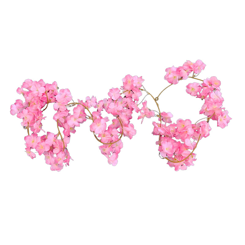 仿真樱花藤条新款婚礼婚庆挂墙装饰管道遮挡藤蔓仿真花串花伞diy细节图