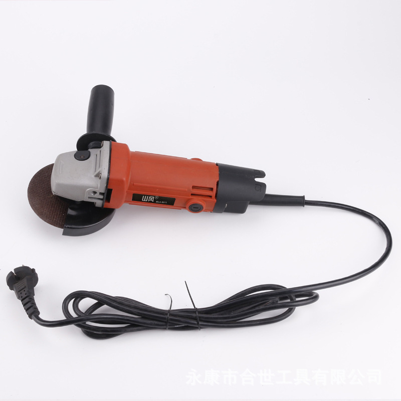 Southeast Asian plug-in electric grinding machine, metal grinding wheel machine, small handheld household Angle grinder, polishing machine Specification drawing