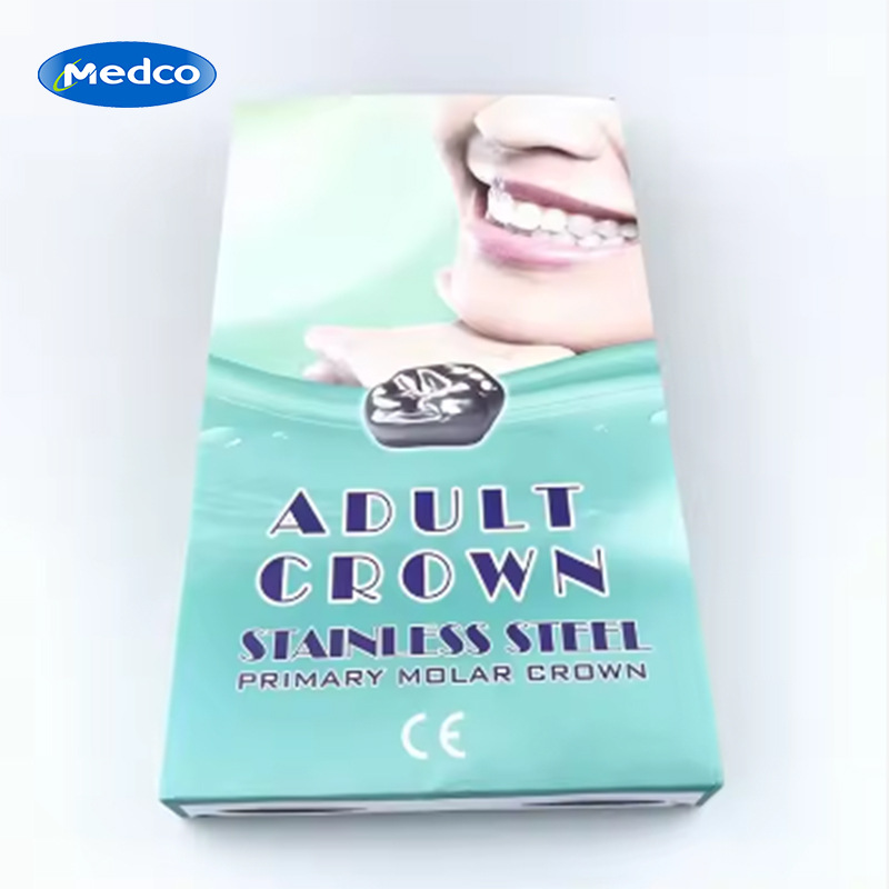 Cross-border exclusive dental crowns, stainless steel crowns for protecting teeth, English packaging, multiple specifications of orthodontic crowns