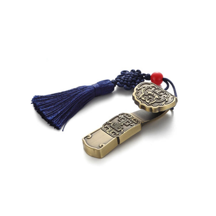 Chinese-style USB flash drive with logo, 16g high-speed, 32g metal engraving, 64g creative enterprise gift for bidding and exhibition Item Picture