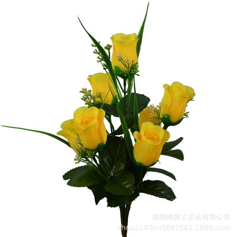 仿真花/手工编织仿玫瑰花/串花藤吊/礼品仿真花/针织立体玫瑰白底实物图