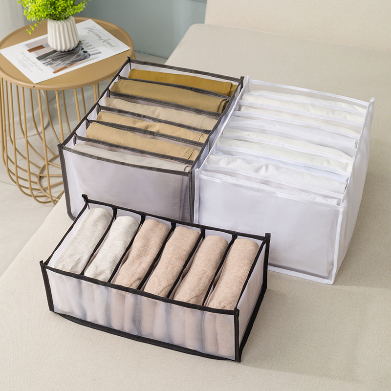 Mesh Underwear Storage Box, Foldable Socks, Bras And Underpants, Drawer-Type Separated Sorting Bag For Storage, Compartments For Storage details Picture