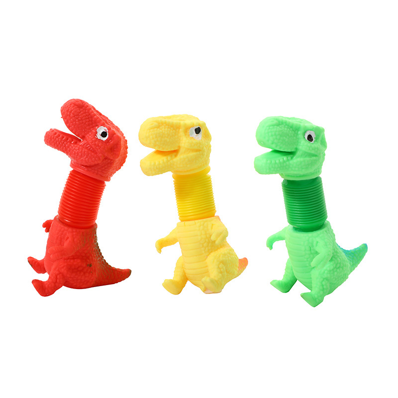厂家直供创意伸缩恐龙 tpr解压玩具可爱回弹恐龙卡通发泄解压玩具