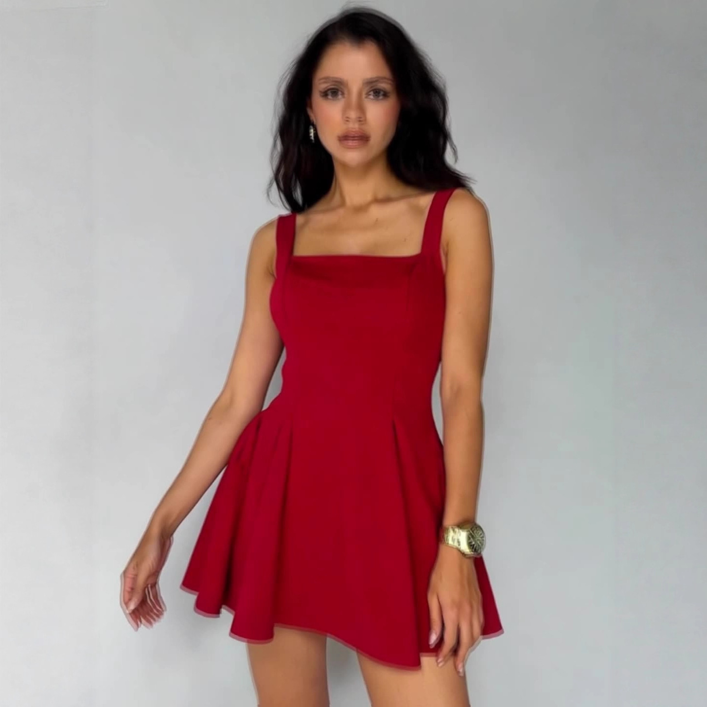 Amazon Cross-border Trade Women's Clothing Summer New Style European and American slim-fit dress, backless sleeveless vest halter dress Y2 full figure