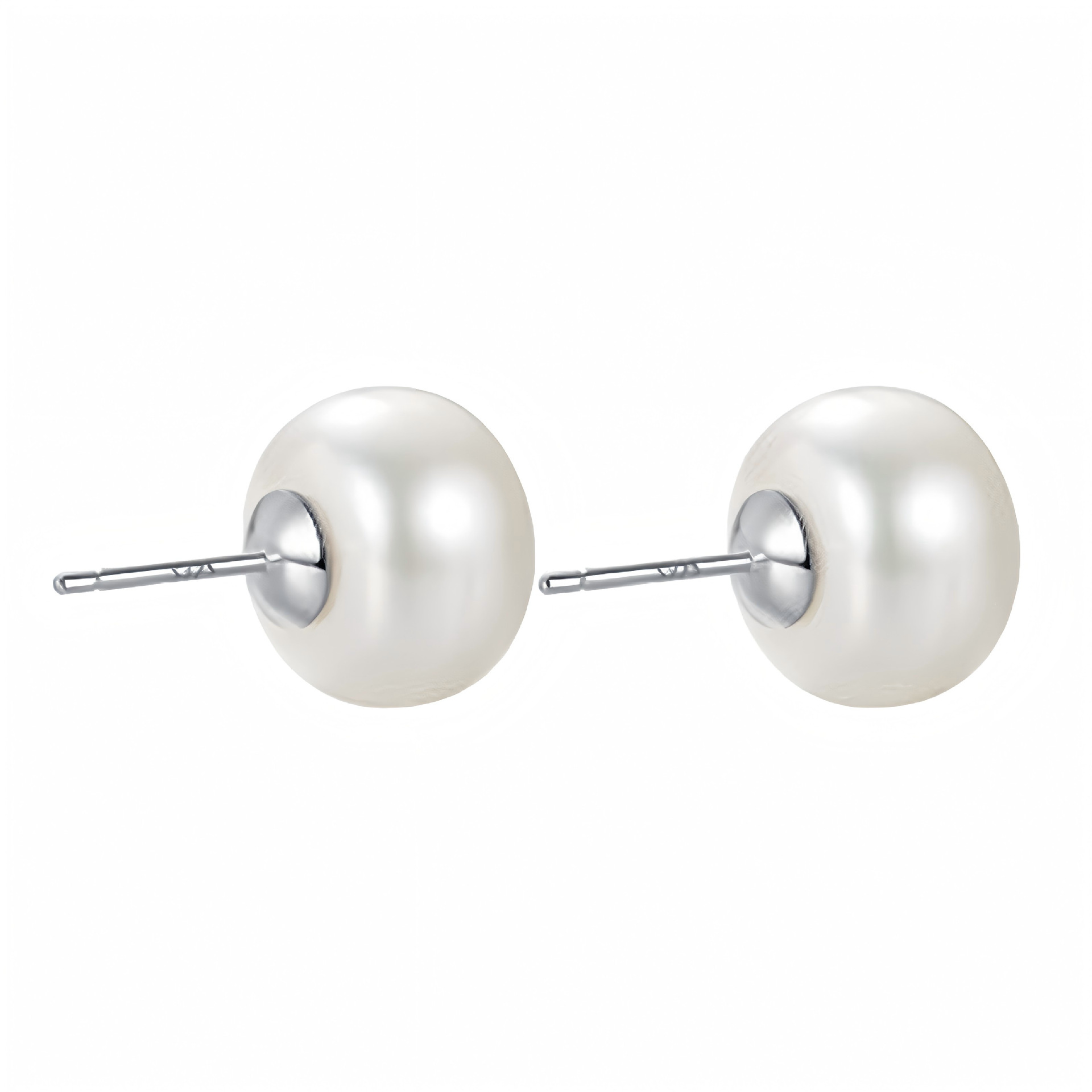S925 plata esterlina natural perlas de agua dulce nails simple europeo y americano clásico coreano geométrico perlas orejas Item Picture