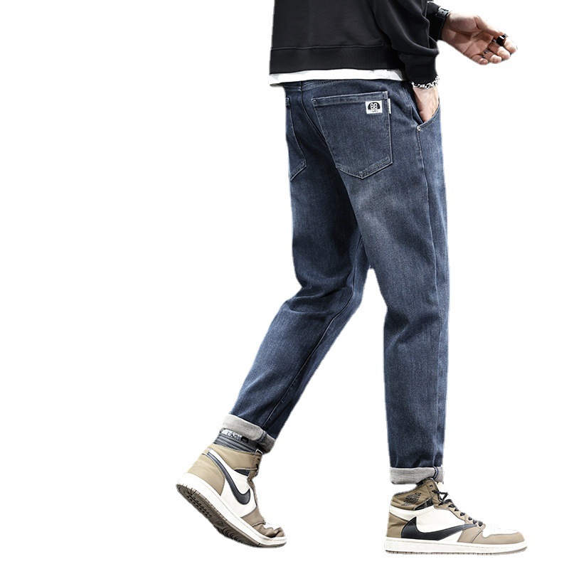 The new spring 2026 stretch jeans for men are loose, comfortable, straight-leg, durable and casual long pants Item Picture