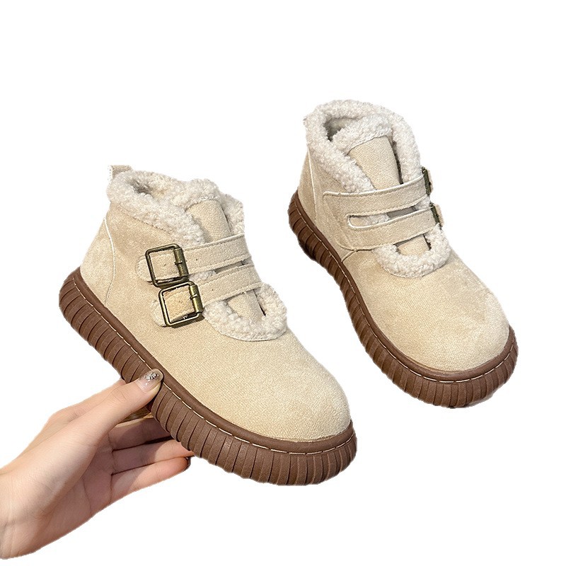 Women's boots 2025 new style winter versatile thick-soled, fleece, thickened, warm outer wear, anti-slip Northeast snow boots Item Picture