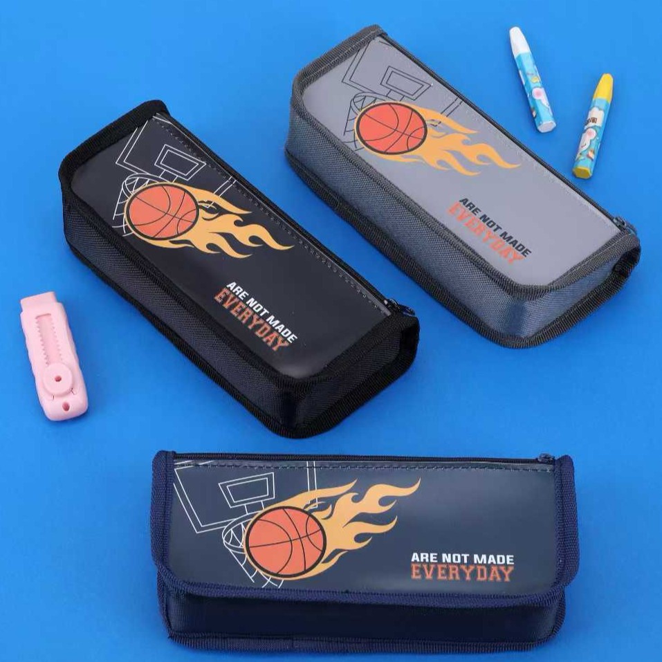 2026 New large-capacity pencil case, simple cartoon pencil case, multi-functional stationery box for primary school students Specification image