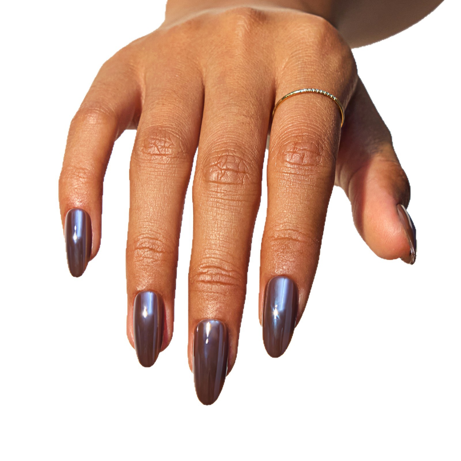 30-piece brown coated wearable nails for export, custom nail plates, high-end cross-border fake nails and nail art wholesale factory in the US region Item Picture
