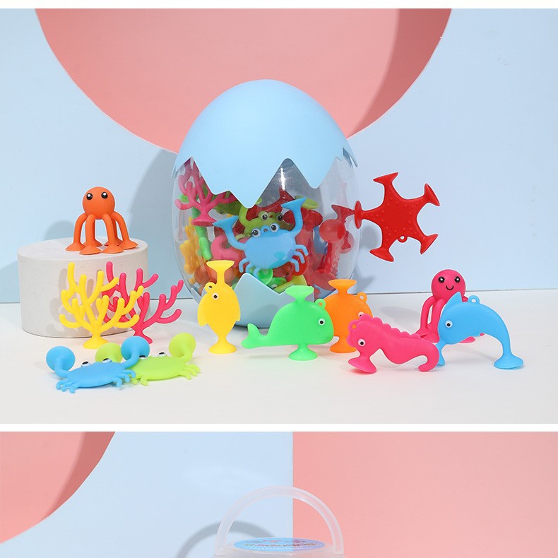 Bulk Ocean series Children's building, suction fun, sticky fun, cute ocean animals Application Scenario