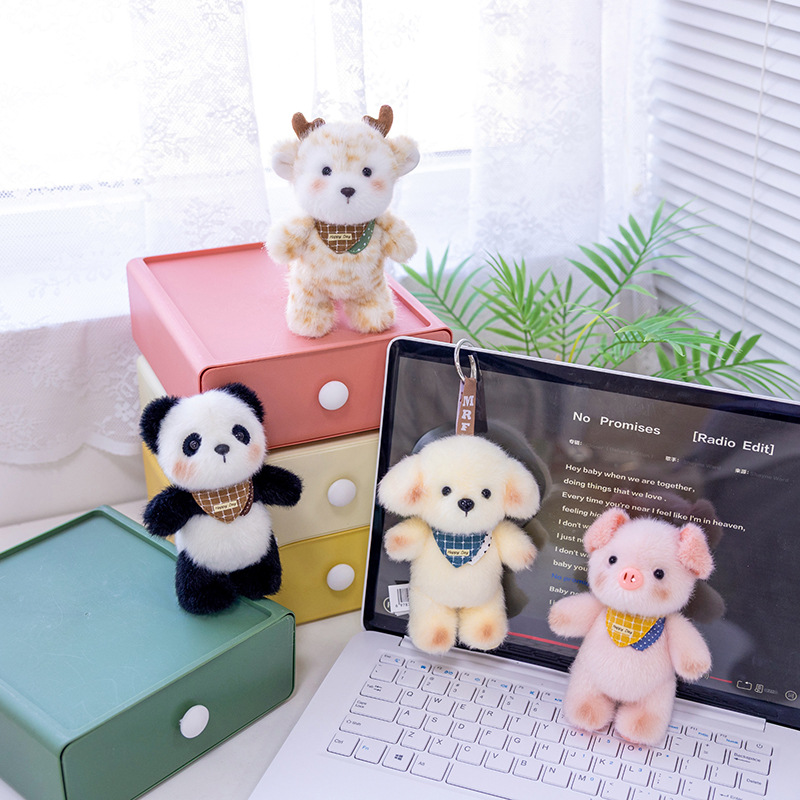潮流玩具毛绒玩具熊猫鹿狗猪玩偶批发定制毛绒玩具