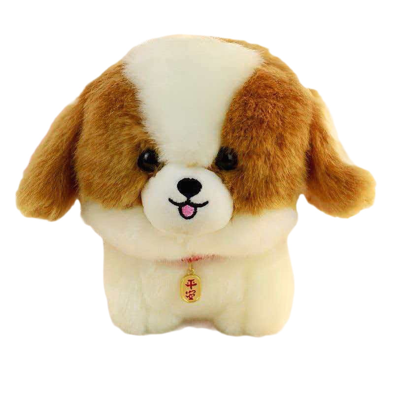 Cute simulated Pomeranian plush toy doll, puppy doll, children's gift, companion doll Item Picture