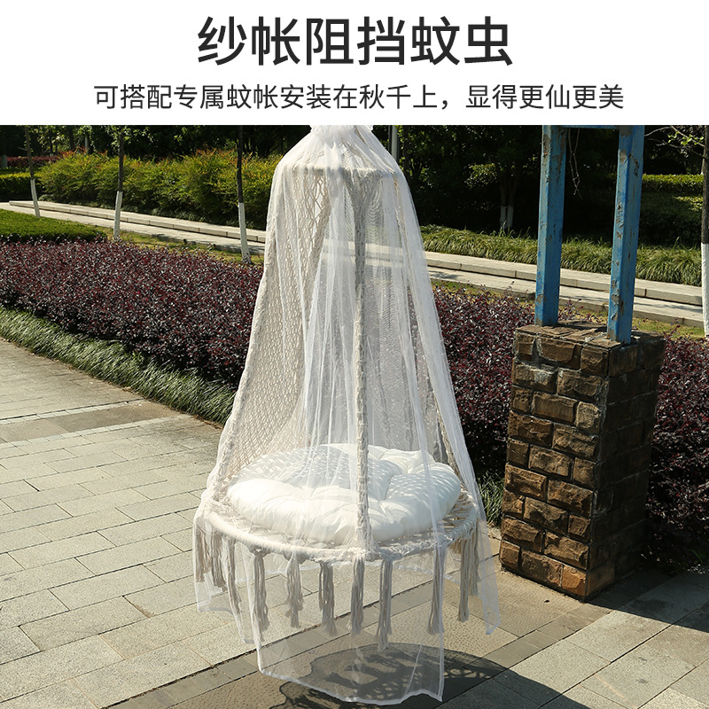 Wholesale of camping handcrafted tassel hanging chairs, Bohemian courtyard swings, indoor hanging baskets and outdoor hammocks Application Scenario