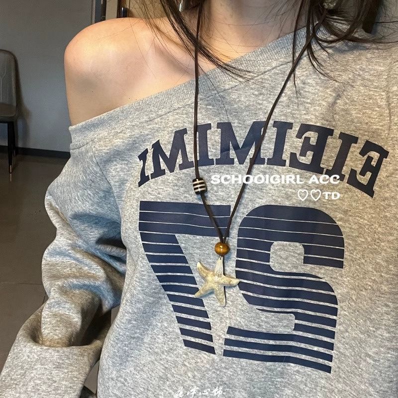 韩版自制!原创韩版ins海洋派大星长款项链小众复古百搭项链颈饰细节图