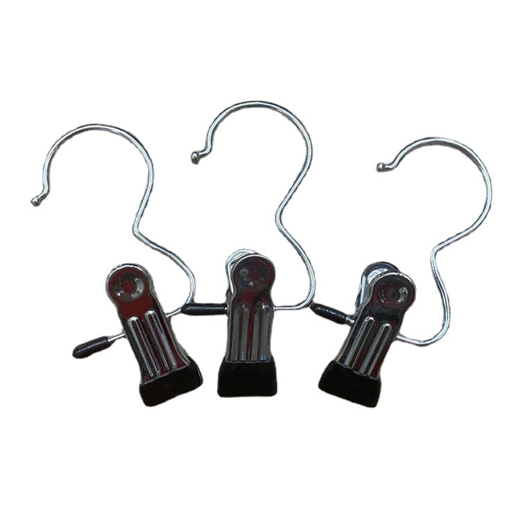 2021金属电镀铬3字钩多功能单夹可旋转挂钩广告促销牌万向小夹子