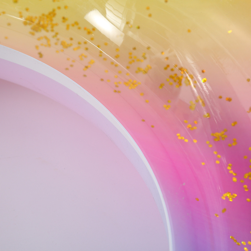 Bright pink ring mermaid tail adult swimming ring, ins style Internet celebrity gradient color swimming ring, semi-transparent life buoy wholesale Application Scenario