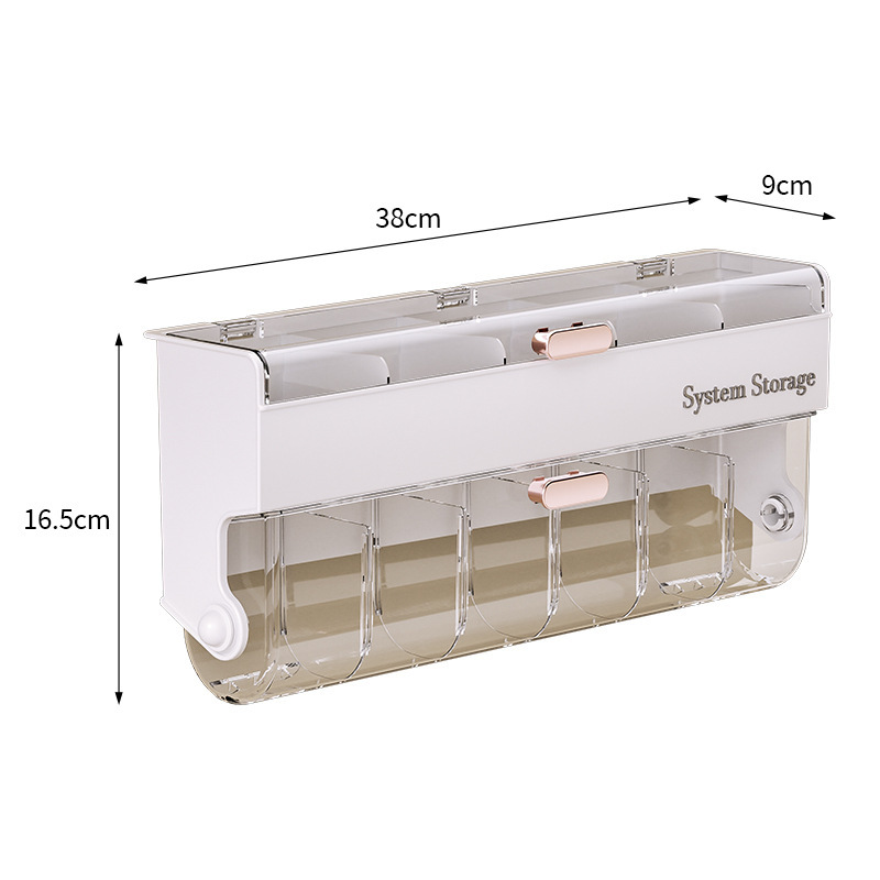 Seasoning box, household wall-mounted salt seasoning jar, storage box, kitchen special combination set, transparent deep type, food grade Item Picture