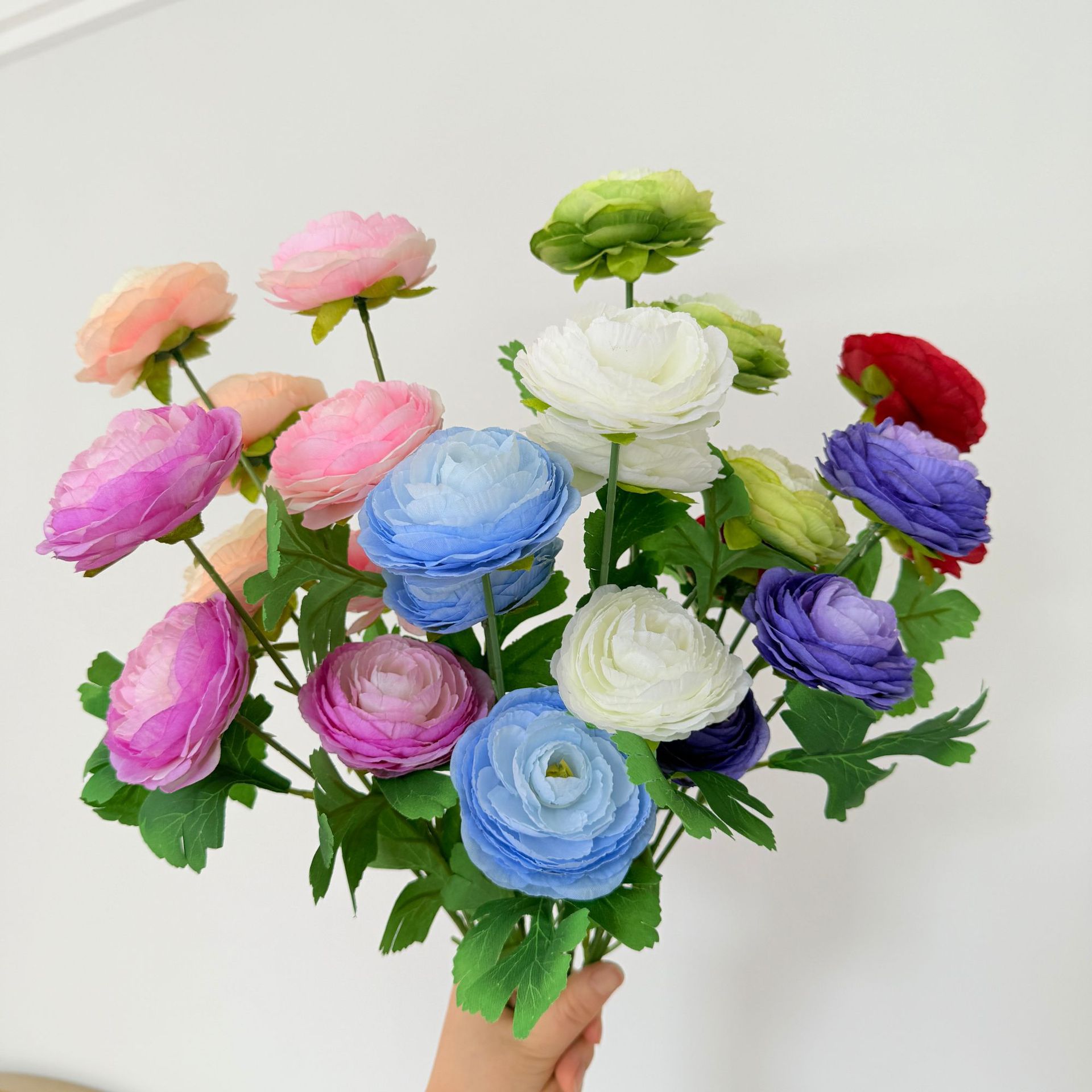 渐变3头千层露莲仿真花茶玫洋牡丹花艺软装假花千层牡丹厂家批发细节图