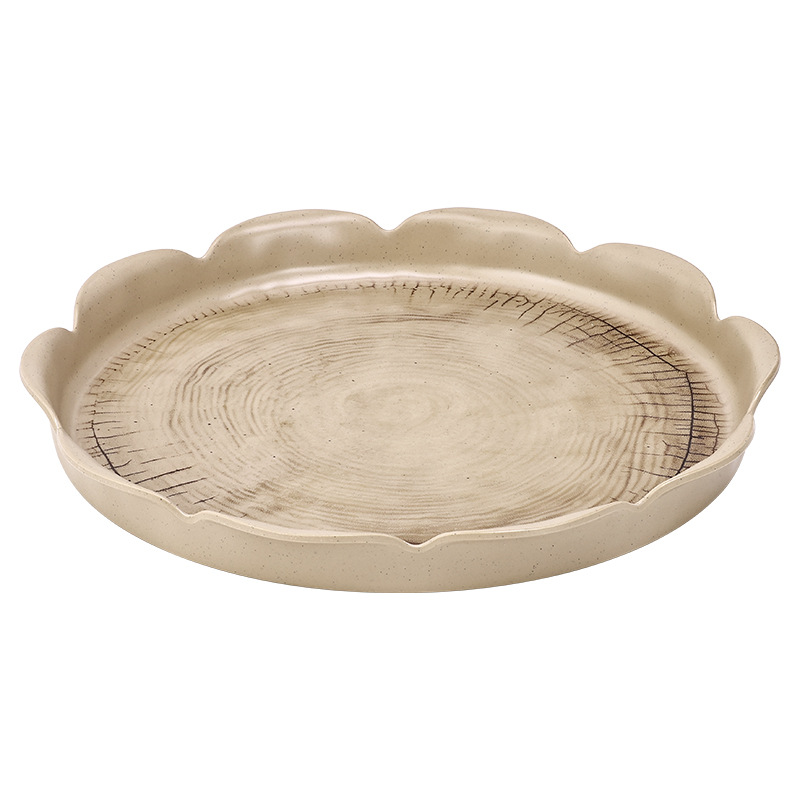 Mountain and field style melamine trays, household trays, living room tabletop, tea trays, storage trays, restaurant commercial trays wholesale Item Picture