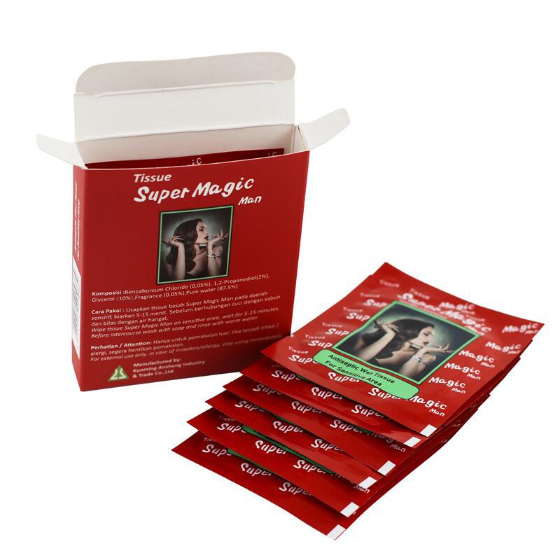 Portable male wet wipes, disposable external cleaning wet wipes, 6 pieces per box Item Picture