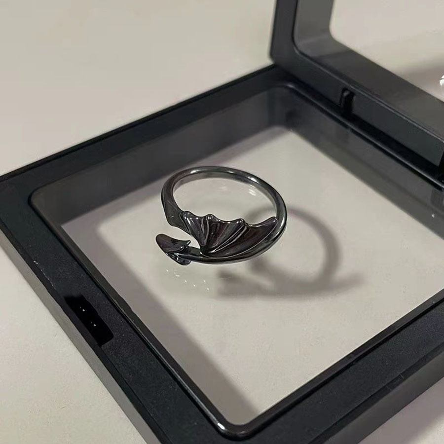 Cross-border Devil Wings Ring, Angel Wings Open, Personalized Punk jewelry wholesale, simple and versatile rings, Japanese and Korean Specification image