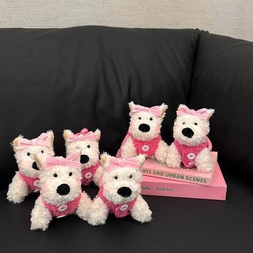 网红爆款西高地毛绒挂件公仔可爱潦草小狗包包挂饰车载摆件小礼物