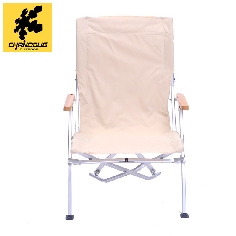 In-stock Korean-style high-back outdoor aluminum tube folding comfortable backrest chair, portable and comfortable fishing chair, camping and leisure sea dog chair details Picture
