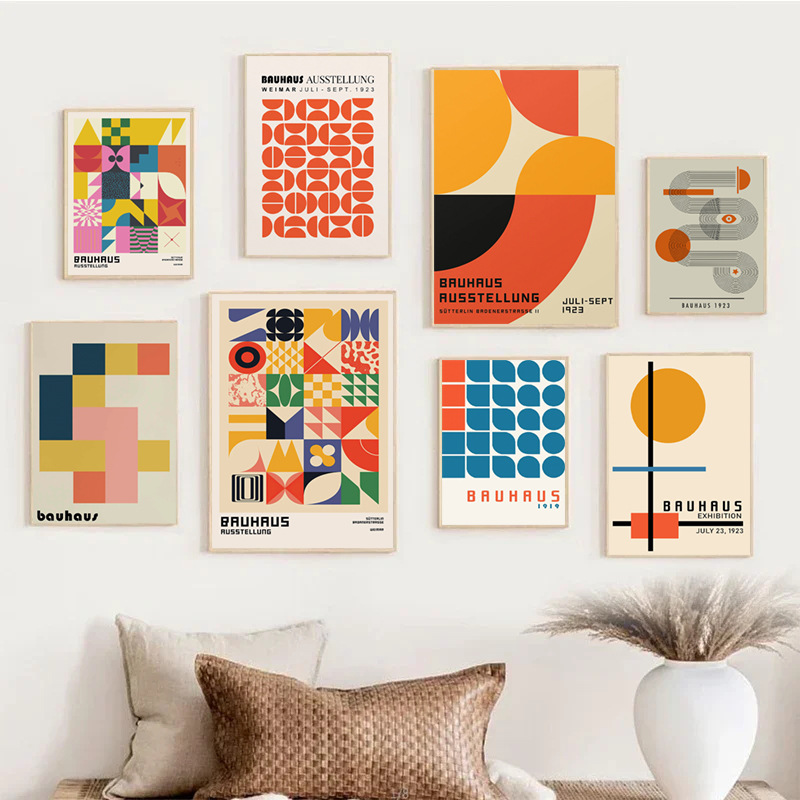 现代客厅北欧时尚画芯装饰画喷绘帆布艺术抽象画床头卧室实木挂画