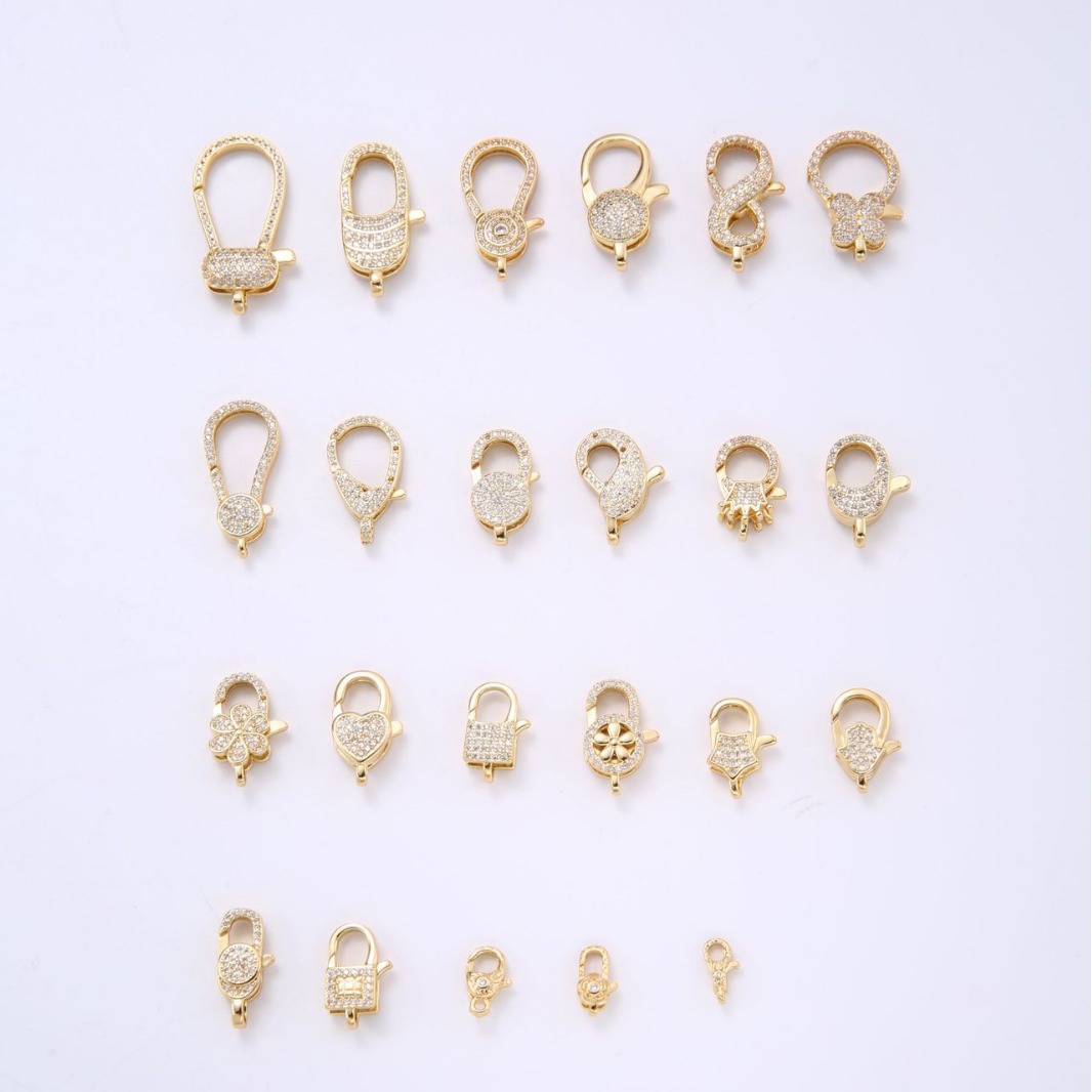 High-quality diamond-encrusted, high-grade brass cast special-shaped lobster pendant, necklace pendant, clothing pendant, 18K color retention details Picture