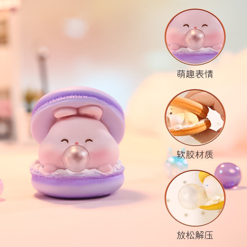 Bubble Macron Mini Cute Macaron home decoration desktop Small ornaments, car soft rubber resin handicrafts Application Scenario