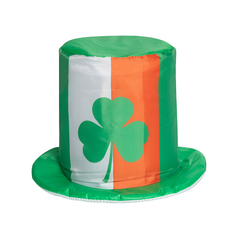 Amazon's new St. Patrick's Day hat, polyester digital print Irish Day clover hat Item Picture