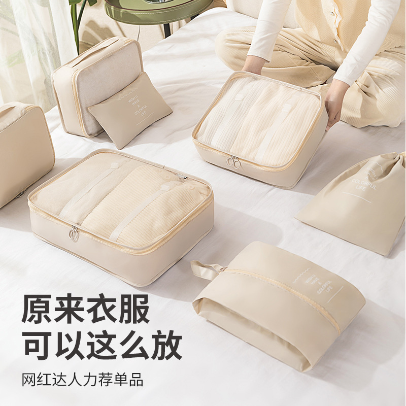 旅行收纳袋行李箱收纳包束口分装出差防水内衣包内裤旅游便携衣服 details Picture