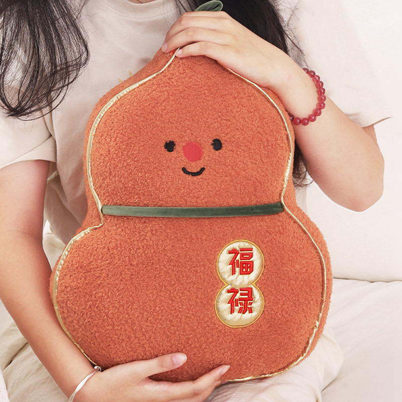 Cute New Year mascot dolls, gold ingots, plush toys, gourd dolls, girls' sleeping pillow gifts Application Scenario