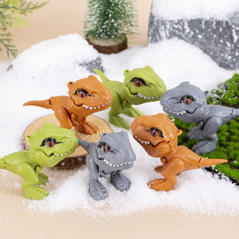 New finger-biting dinosaur toy with movable joints for children, Q-version Tyrannosaurus rex model decorative item, creative gift Specification image