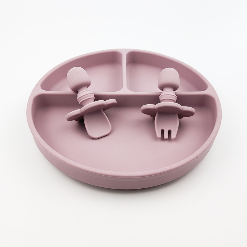 儿童餐具/婴儿餐盘不锈钢/硅胶餐具/硅胶辅食碗/跨境品产品图