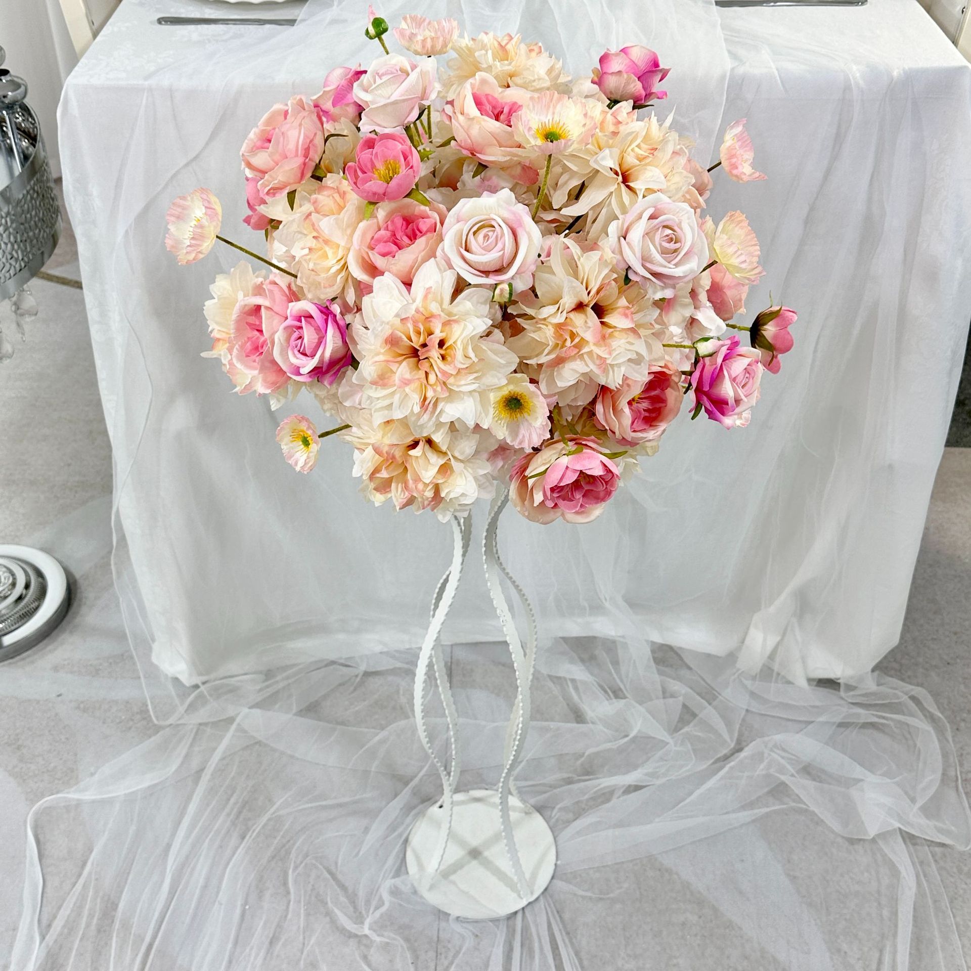 仿真花DIY发饰配件/仿真花/5朵塑膠花/假花/假花批发产品图