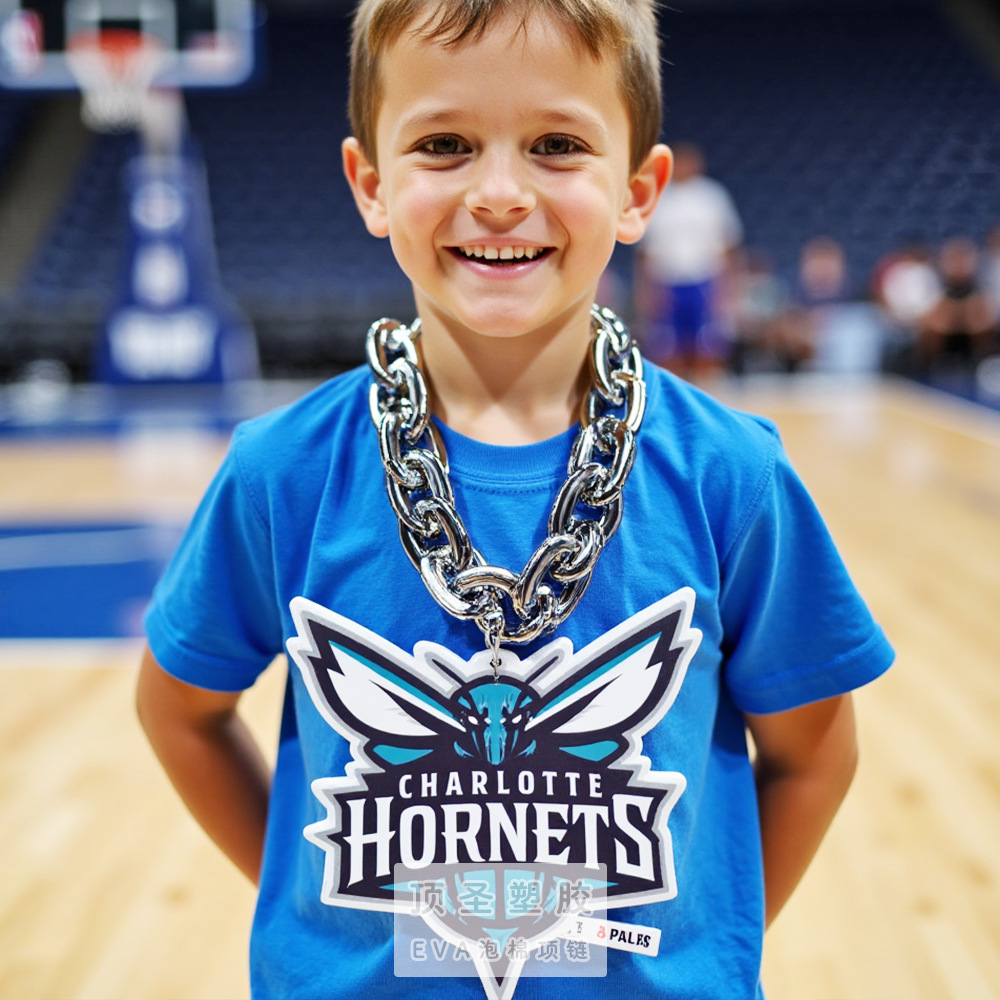 厂家直销3D泡沫EVA项链美国球队赛事LOGO大项链吊坠体育赛事奖牌