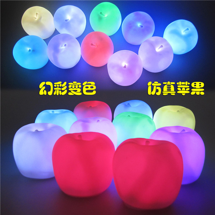 圣诞儿童发光玩具苹果小夜灯平安夜礼物厂价直销春节摆地摊货源