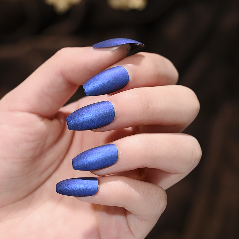 New product: Dazzling matte ballet nails, wearable nail art, finished nail pieces, matte coffin nails, 24 pieces of nail art pieces, fake nails details Picture