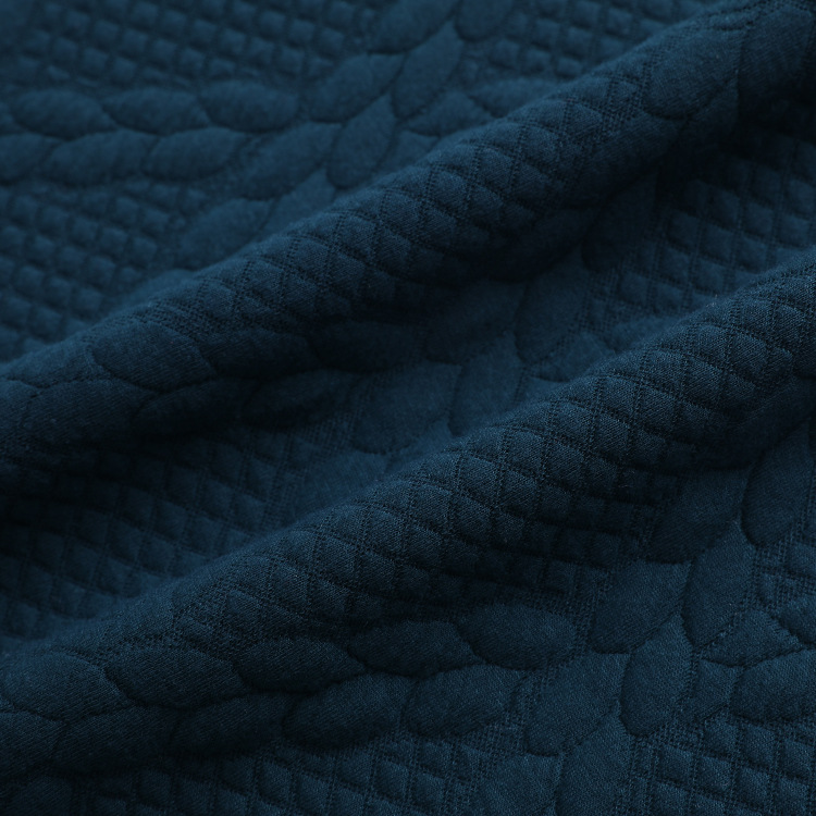 Knitted jacquard fabric tr knitted stretch dyed fabric 32s cotton-like polyester yarn weft knitted fabric