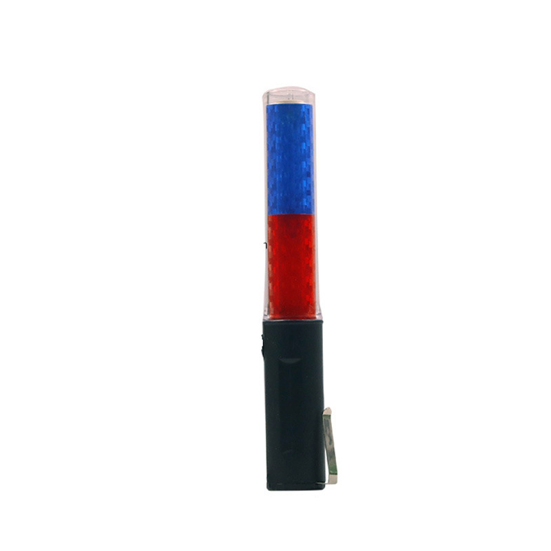 Factory direct sales of red and blue dual-color rechargeable battery traffic command sticks, multi-functional fluorescent sticks, LED command warning lights