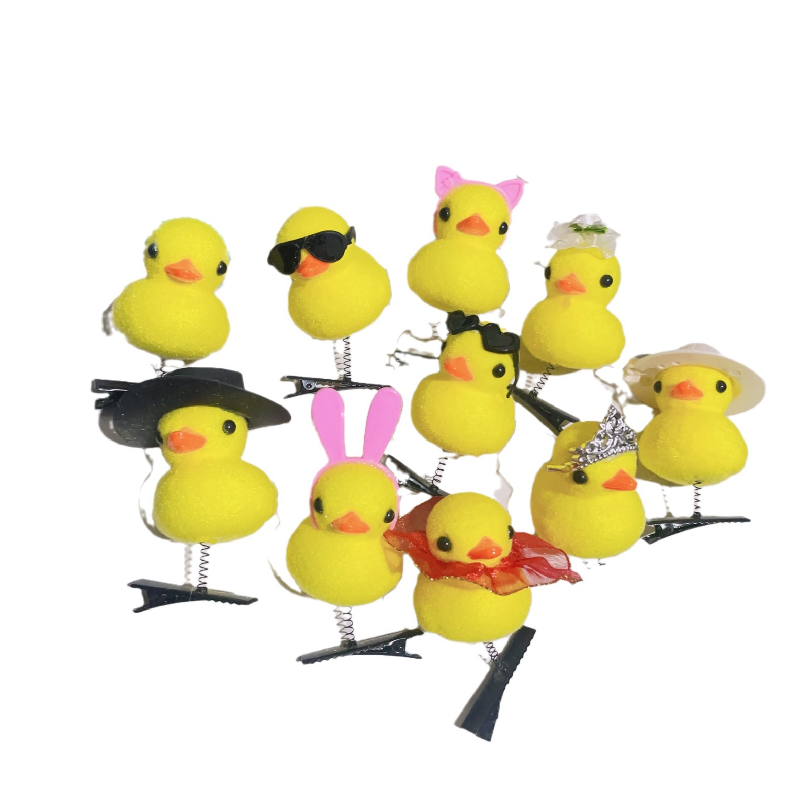Little yellow duck hair clips, children's outdoor little duck hair clips, cute accessories, tourist attractions, street stalls, toy manufacturers Item Picture