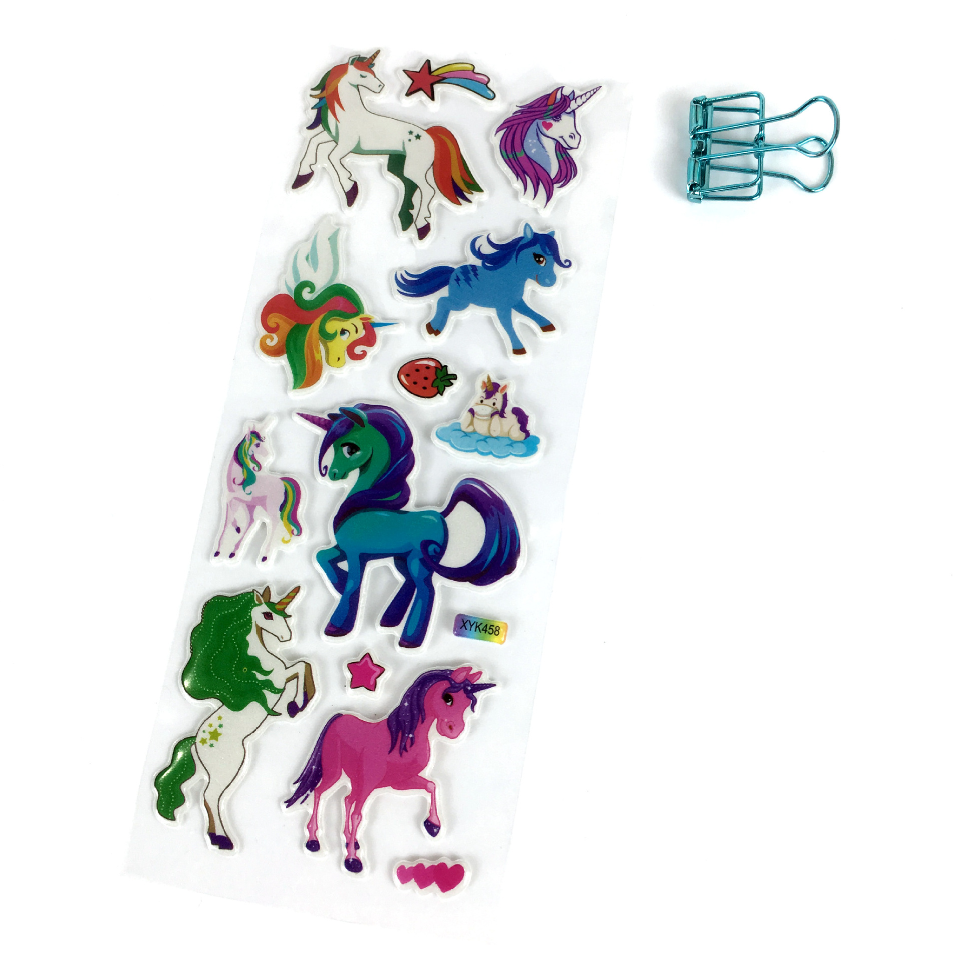 Factory wholesale children's stickers, kindergarten rewards, educational early childhood 3D cartoon stickers, unicorn children's stickers Item Picture