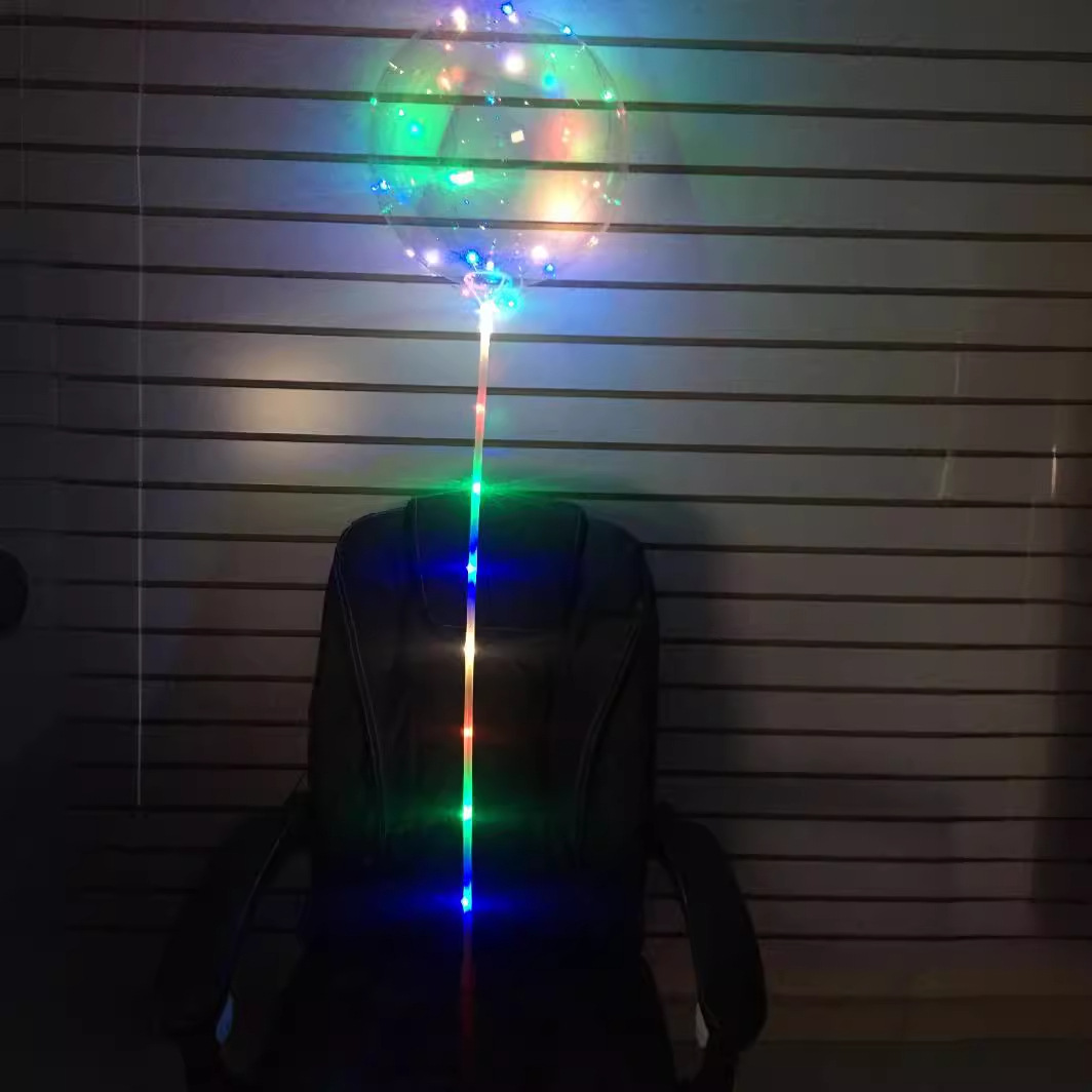 Wholesale transparent bounball handle, flash handle, bounball LED bounball light string with support pole Specification image