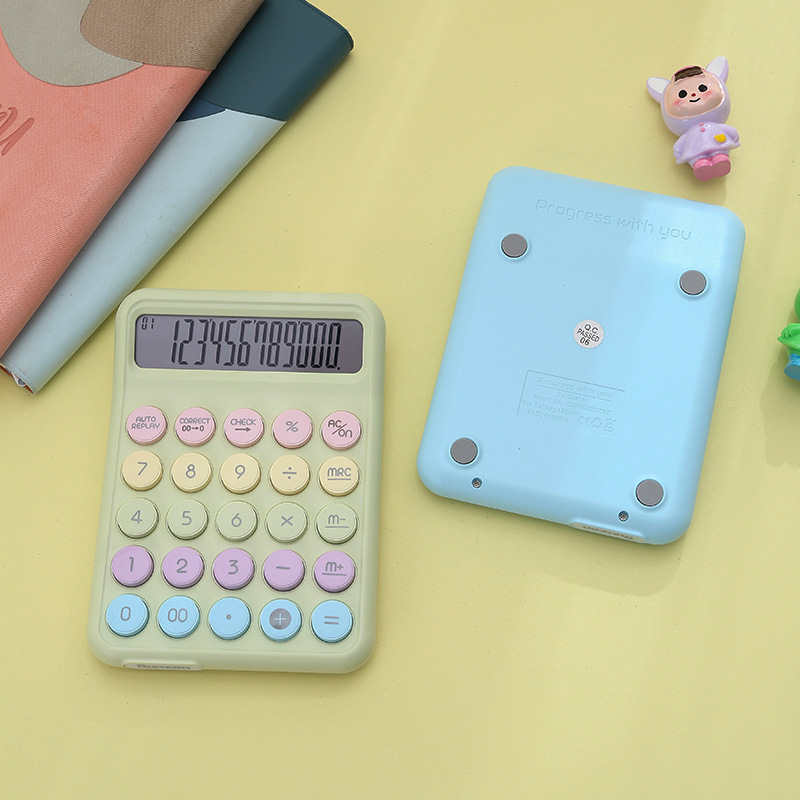 RZ-822CMAX New dopamine Calculator with circular mechanical keyboard and macaron gradient calculator details Picture