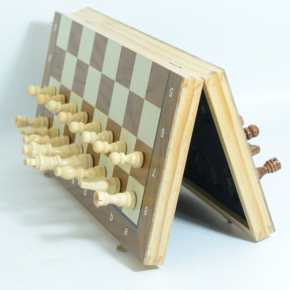 多尺寸磁性新款木质国际象棋可折叠便携益智棋牌游戏跨境厂家直销